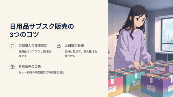 仕入れミスでも在庫は資産になる｜日用品をサブスク×限定販売で売り切る戦略