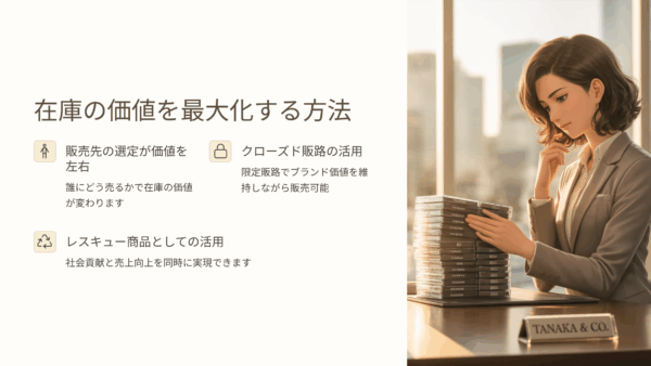 売れない在庫の処分方法｜問屋が損せずブランド価値も守るサステナブル戦略