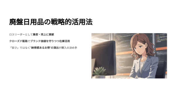 廃盤日用品の在庫を利益に変える！ロスリーダー戦略とエシカル販路の実践法