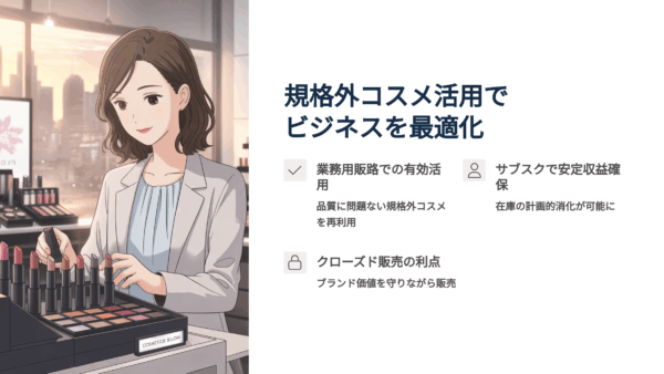 規格外化粧品の販路アイデア｜業務用・サブスクで売上を伸ばす新戦略