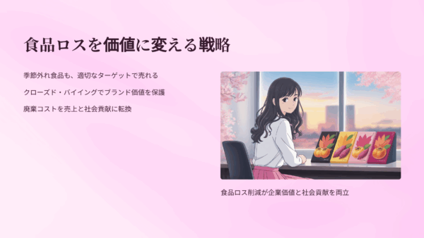 訳あり・季節外れ食品でも売れる！フードロス削減×卸業者の新戦略とは