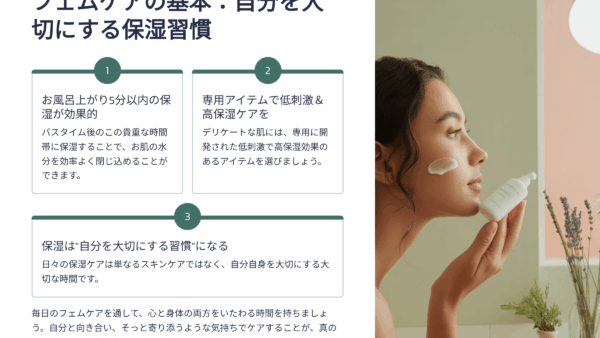 お風呂上がり、あの不快感をなくしたくて。デリケートゾーン保湿のはじめ方