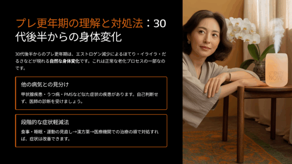 30代プレ更年期症状チェックリスト｜ほてり・イライラの原因と改善法