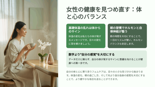 “基礎体温がガタガタ”だった私が体を見つめ直した30代の朝ルーティン
