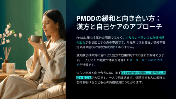 PMDD 原因に悩んだ私が見つけた“漢方”