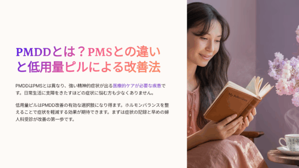 PMDD 原因に振り回された私の月と、やっと出会えた低用量ピル