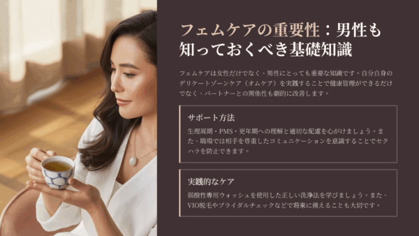 フェムケアを男性が理解すべき3つの理由｜オムケア実践とパートナーシップ向上術
