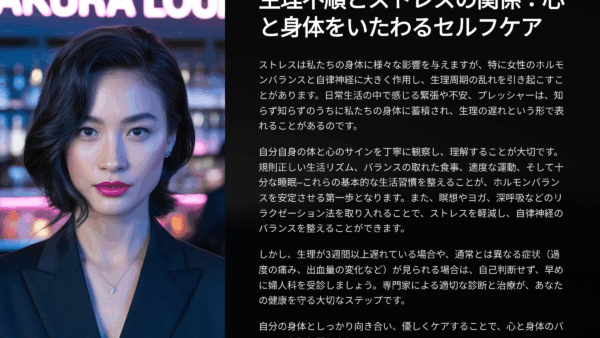 ストレスで生理が遅れたとき、私がまずやった３つのこと