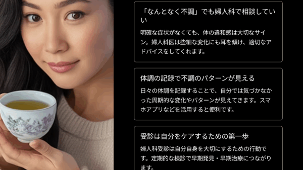 「なんとなく体が重い日」が続いた私が初めて婦人科で相談したこと