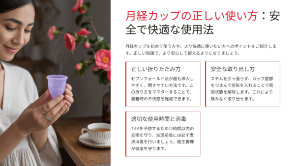 月経カップの正しい使い方｜失敗しない折りたたみ方と漏れない装着テクニック